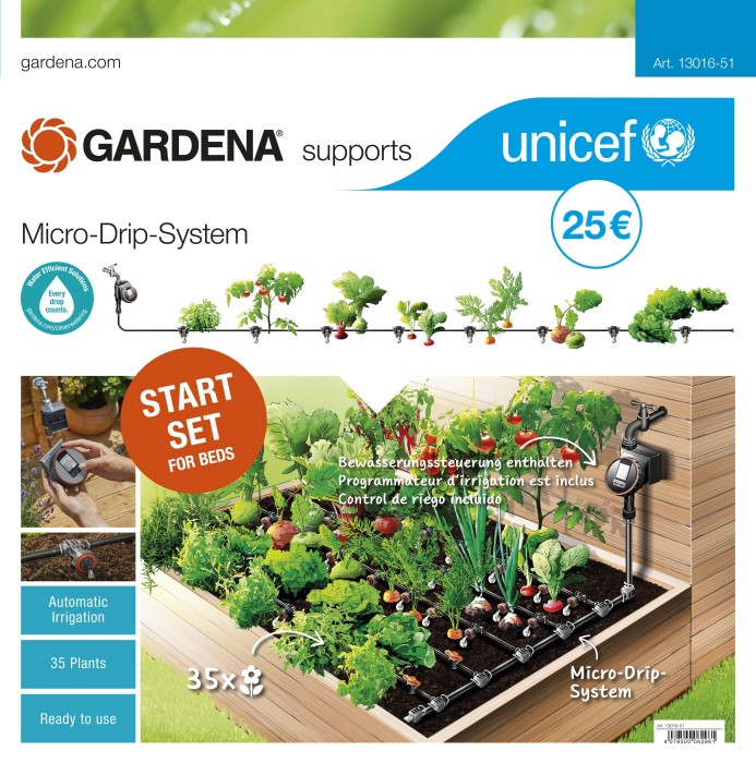 Gardena Micro-Drip-System Beet automatic UNICEF Start-Set