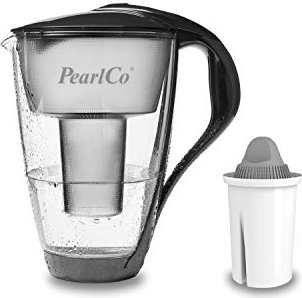PearlCo Glas Tischwasserfilter inkl. 1 Kartusche Classic protect+
