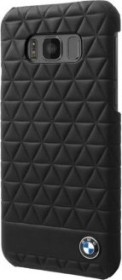 BMW Hard Cover Leather Embossed Hexagon Signature Collection für Samsung Galaxy S8+ schwarz