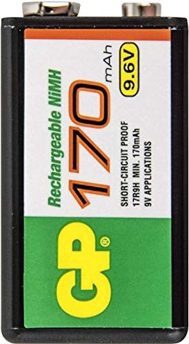 GP Batteries Rechargeable 9V-Block NiMH 170mAh