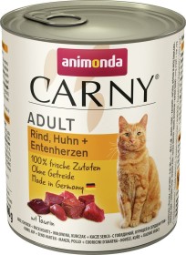 animonda Carny Adult Rind, Huhn und Entenherzen 9.6kg (12x800g)