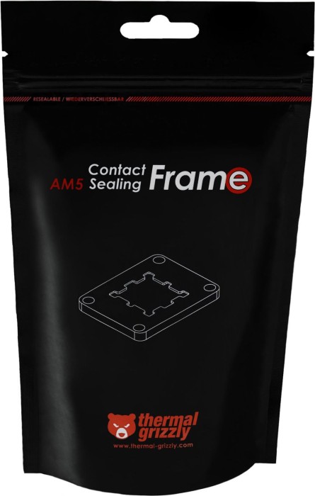 Thermal Grizzly AM5 Contact & Sealing Frame, CPU Contact Frame, Kontaktrahmen, czarny
