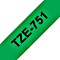 Brother TZe-751 labelling tape, 24mm, green/black Vorschaubild
