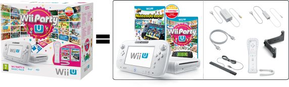 Nintendo Wii U Basic Pack - 8GB Wii Party U zestaw biały