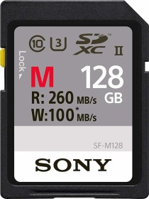 Sony SF-M Series R260/W100 SDXC 128GB, UHS-II U3, Class 10