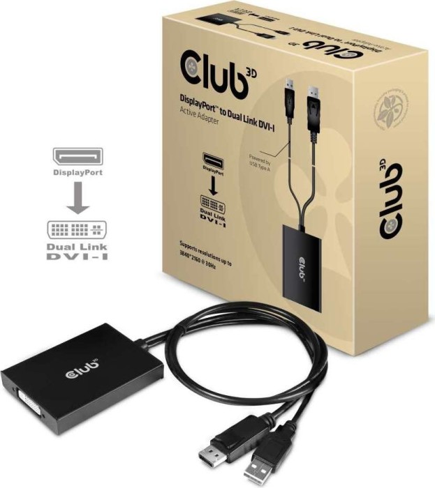 Club 3D aktiver DisplayPort/Dual-Link DVI Adapter, HDCP ON Version