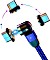 LEUCOTHEA 3in1 Magnetisches Ladekabel 1m blau