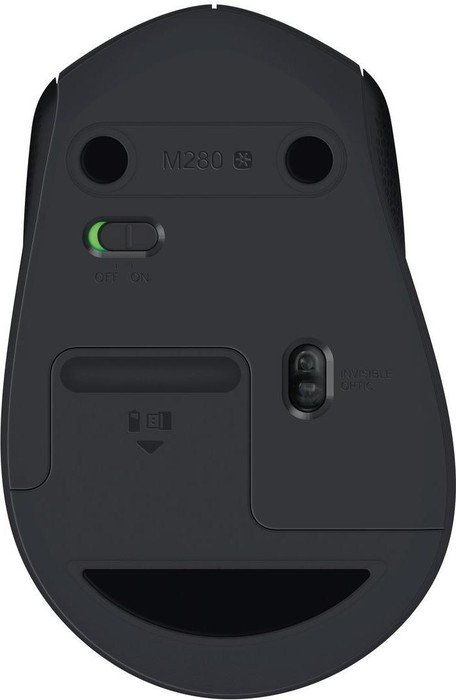 Logitech M280 Wireless Mouse, USB, czarny