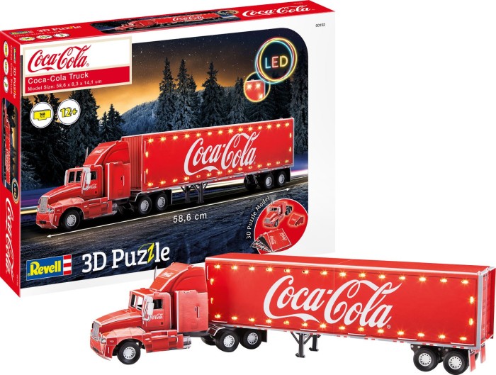 Revell 00152 RV 3D-Puzzle Coca-Cola Truck - LED Edition 3D-Puzzle (00152)
