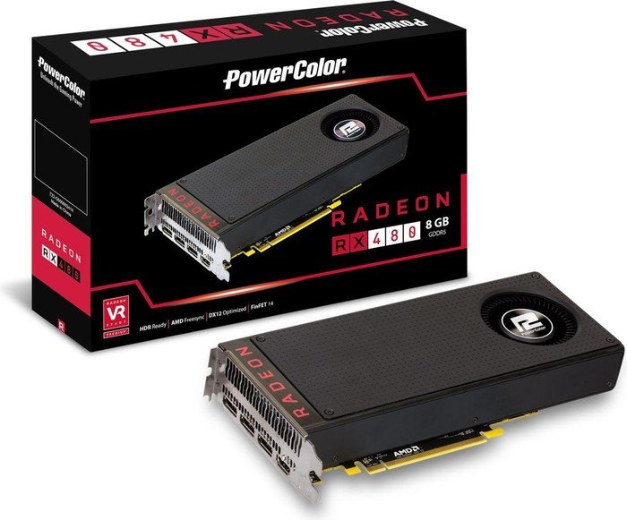 PowerColor Radeon RX 480, 8GB GDDR5, HDMI, 3x DP