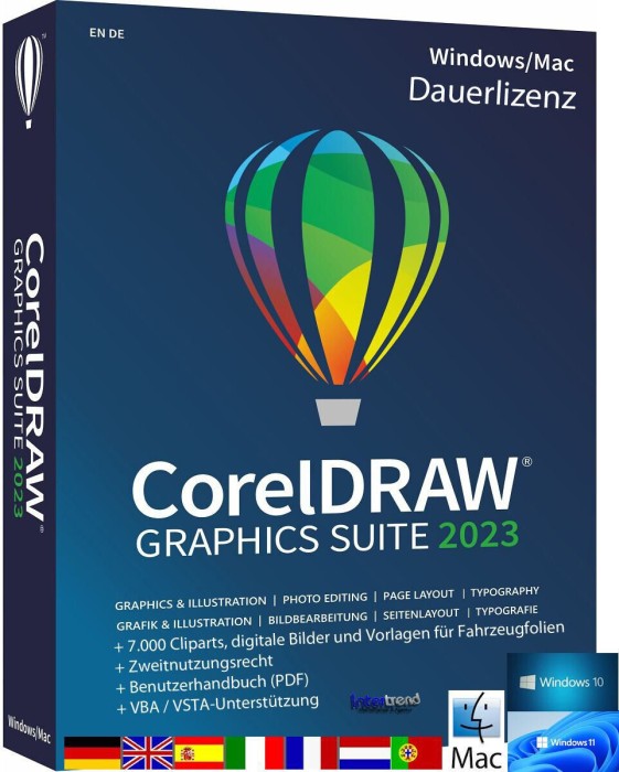 Corel CorelDraw Graphics Suite 2023, ESD (mulitlingual) (PC/MAC)
