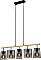 Briloner Retro lampa wisząca 5-palnikowy czarny (4078-054)