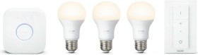 Philips Hue White LED-Bulb E27 9.5W Starter-Kit