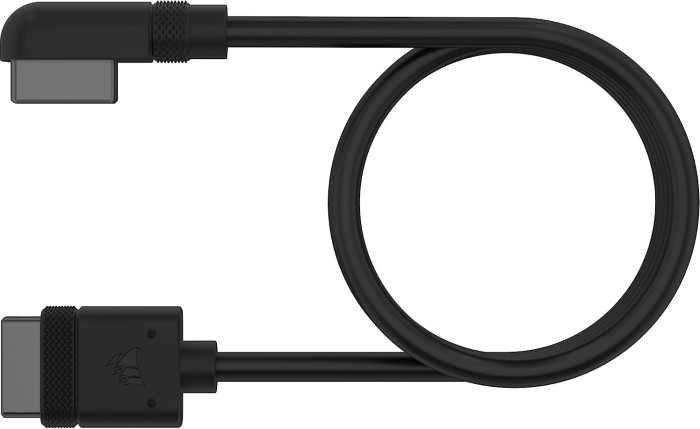 Corsair iCUE LINK cable, 90° angled, 600mm, black