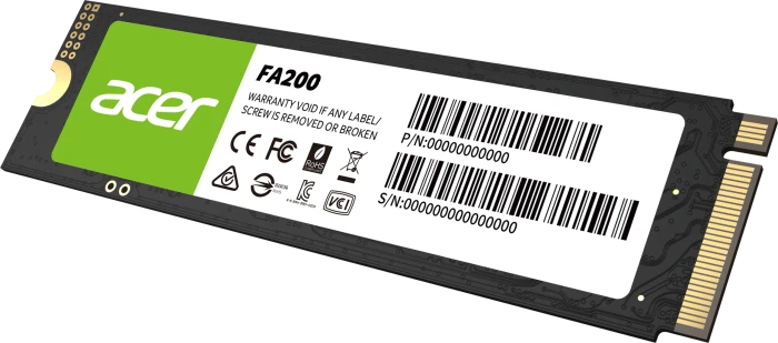 Acer FA200 M.2 SSD 4TB, M.2 2280 / M-Key / PCIe 4.0 x4 (BL Acer FA200 M.2 SSD 4TB, M.2 2280 / M-Key / PCIe 4.0 x4 (BL