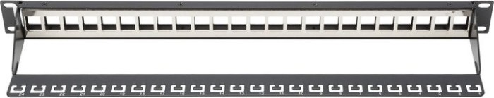 Digitus Professional Patchpanel modular 19" schwarz, 24-Port, 1HE