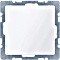 Berker blank closure with centre plate socket and Spreizkrallen, polar white velvet (6710096089)