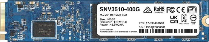 Synology M.2 NVMe SSD SNV3000-Serie 400GB, Power-Loss Protection
