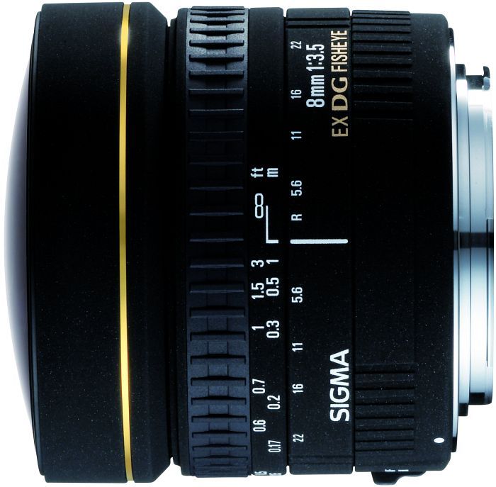 Sigma AF 8mm 3.5 EX DG Zirkular Fisheye für Nikon F schwarz