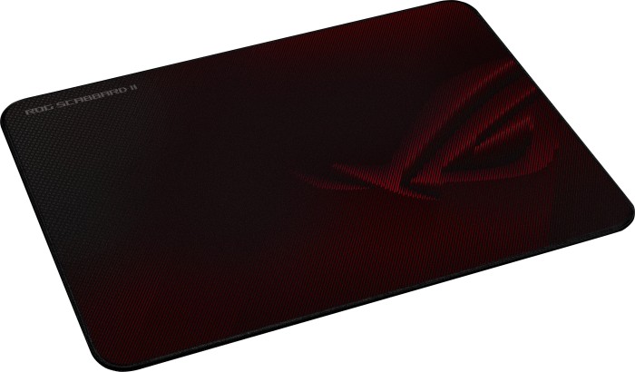 ASUS ROG Scabbard II Medium Gaming Mousepad, 360x260mm, czarny/czerwony