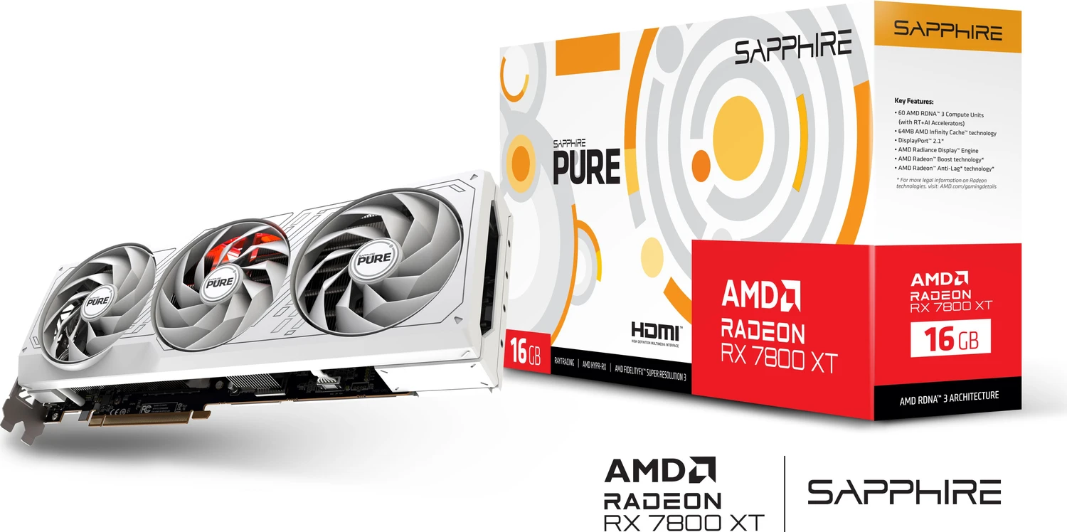 手渡し限定28日までSapphire RADEON RX7800XT PURE 【公式通販】