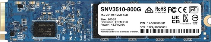 Synology M.2 NVMe SSD SNV3000-Serie 800GB, Power-Loss Protection