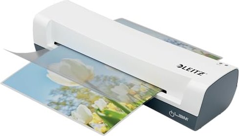 LEITZ Laminator iLam Home A4 inkl. 5x A4 Folien-Einsteigerset, weiß