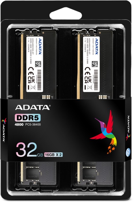 ADATA DIMM Kit 32GB, DDR5-4800, CL40-40-40-77, on-die ECC, tray