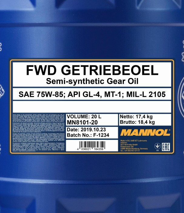 Mannol FWD Oleje smarowe 75W-85 20l