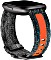 Fitbit replacement bracelet fabric for Versa charcoal/orange (FB171WBGYTA)
