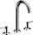 Hansgrohe AXOR One 3-Loch Waschbeckenarmatur 170 Push-Open Ablaufgarnitur brushed bronze (48050140)