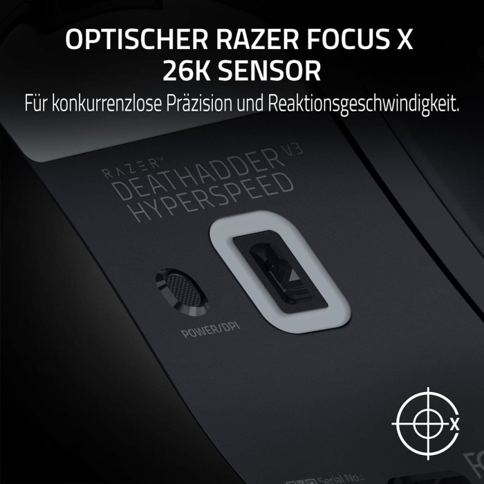 Razer DeathAdder V3 HyperSpeed czarny Soft-Touch, USB
