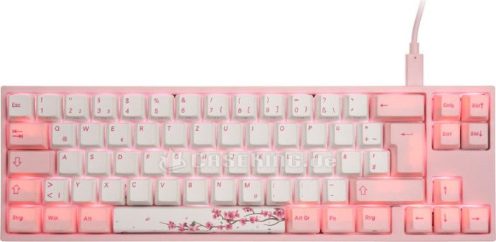 Ducky Miya Pro Sakura Edition PBT pink, LEDs pink, MX SILENT RED, USB, DE