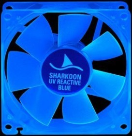 Sharkoon UV-Reactive blau, 80mm