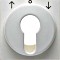 Berker centre plate for blind-key switch/key switch, polar white shiny (15068989)