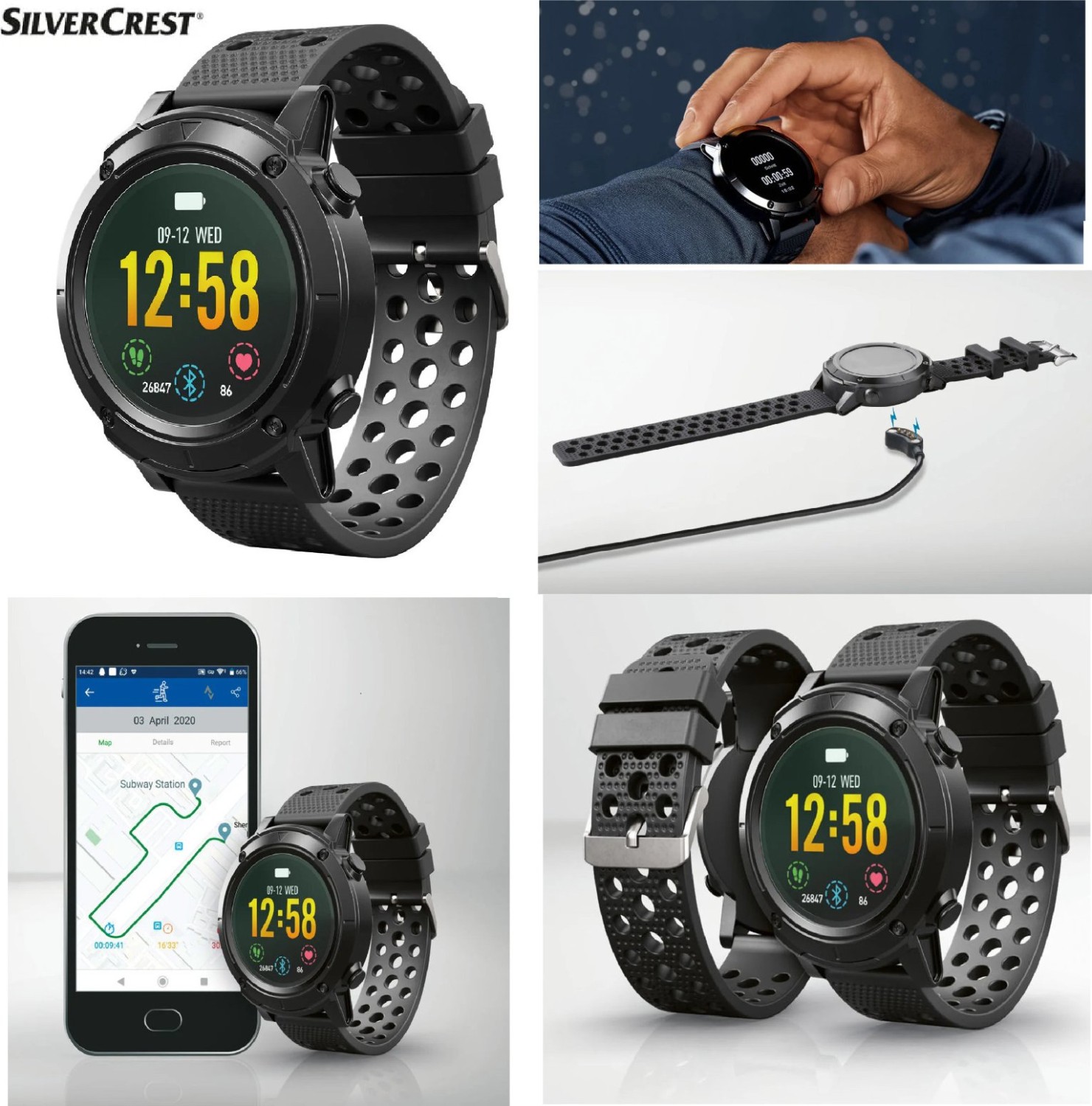 ab 35,91 schwarz mit | Deutschland Sport € GPS (2024) Silvercrest Smartwatch Preisvergleich Geizhals