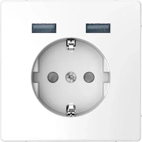 Enjoliveur De Prise Schuko Avec Volet Et Protection IP44 - ROUGE