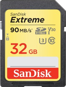SanDisk Extreme R90/W40 SDHC 32GB, UHS-I U3, Class 10