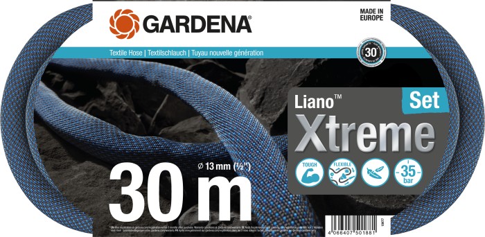 Gardena Textilschlauch Liano Xtreme Schlauchset 19mm, 30m