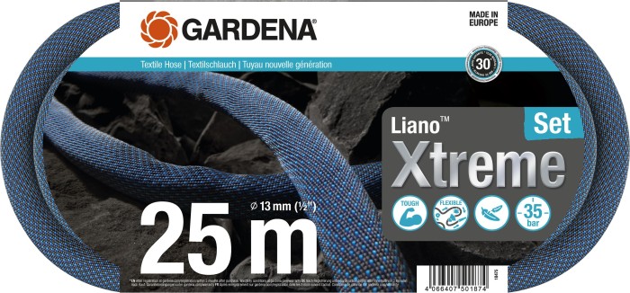 Gardena Textilschlauch Liano Xtreme Schlauchset 19mm, 25m