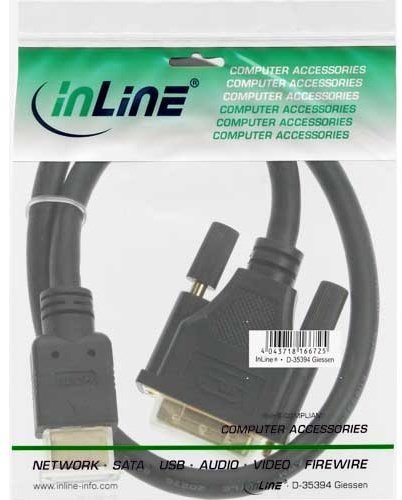 InLine przewód HDMI/DVI 10m