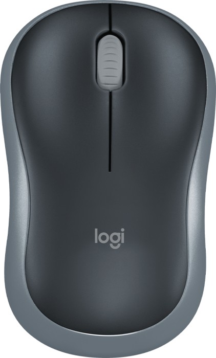 Logitech M185 Kabellose Maus, 2,4 GHz mit USB-Nano-Empfänger, 12 Monate Batterielaufzeit, 1000 DPI Optical Tracking, Für Links- und Rechtshänder, Kompatibel mit PC, Mac, Laptop – Grau