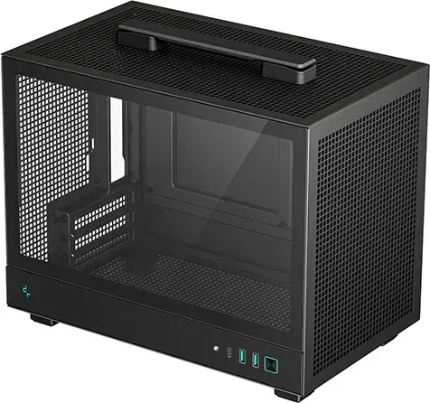 DeepCool CH160, czarny, szklane okno, mini-ITX