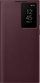 Samsung Smart Clear View Cover für Galaxy S22 Ultra Burgundy