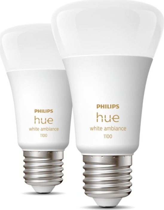 Philips Hue White Ambiance 1100 LED-Bulb E27 8W, 2er-Pack