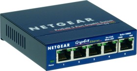 Netgear ProSAFE GS100 Desktop Gigabit Switch, 5x RJ-45