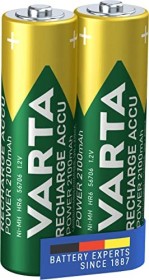 Varta Recharge Accu Power Mignon AA NiMH 2100mAh, 2-pack
