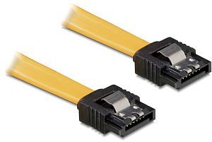 DeLOCK SATA Kabel gelb 0.2m, gerade/gerade