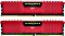 Corsair Vengeance LPX red DIMM kit 32GB, DDR4-2666, CL16-18-18-35 (CMK32GX4M2A2666C16R)