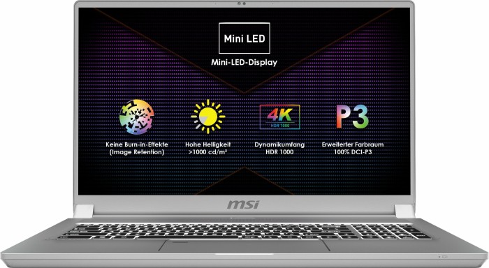 MSI Creator 17 A10SGS-268 Space Grey, Core i7-10875H, 32GB RAM, 2TB SSD, GeForce RTX 2080 SUPER Max-Q, DE